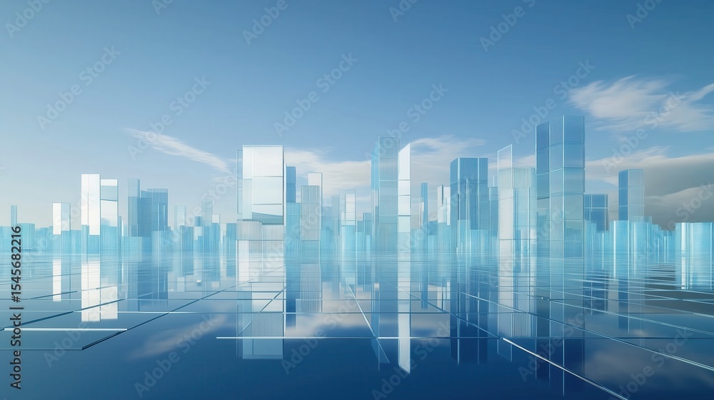 Futuristic Glass Cityscape Futuristic Glass Cityscape