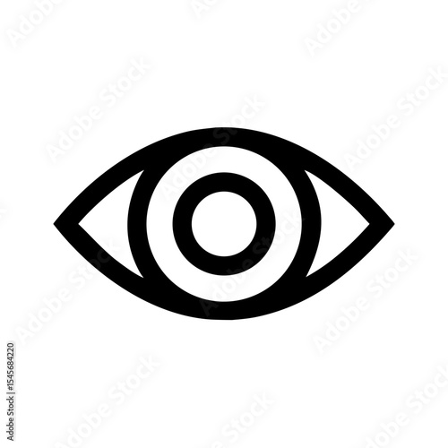 Eye icon representing visibility and perception in minimal style  