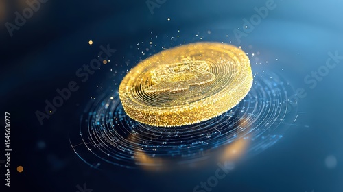 Digital Currency: Glowing Coin