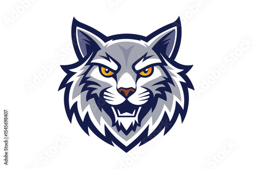 Cartoon wolverine mascot with menacing eyes displays its aggressive demeanor and sharp teeth