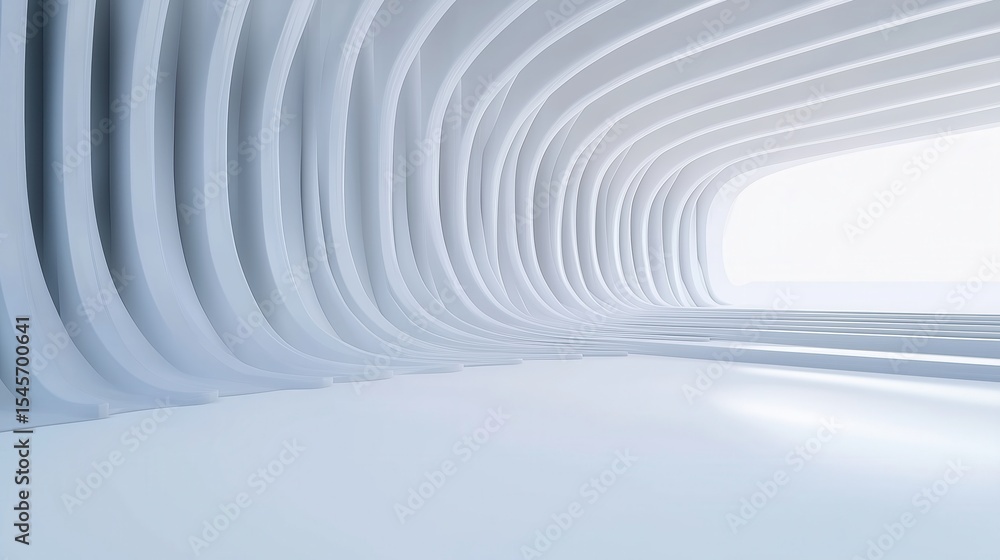 Naklejka premium Abstract White Architectural Interior