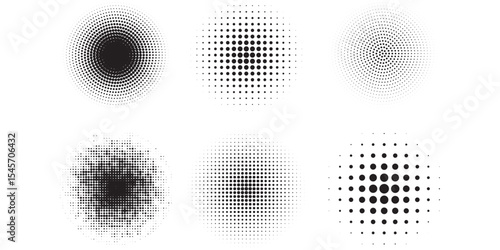Halftone gradient. Dotted gradient, smooth dots spraying and halftones dot background seamless modern arts modern arts