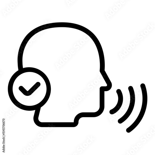 Voice Icon in Line Style