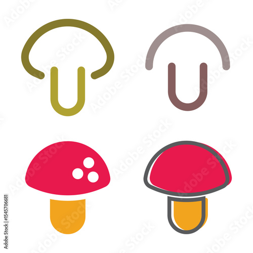 Mushroom Logo Template Icon