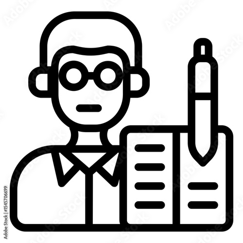 Author Icon in Line Style