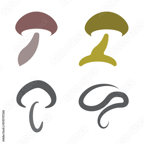 Mushroom Logo Template Icon