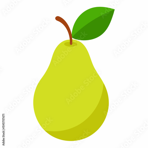 Fresh pear fruit isolated on white background