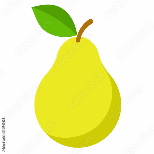 Fresh pear fruit isolated on white background