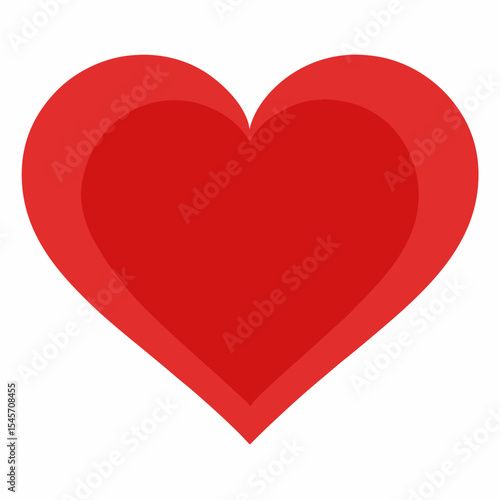 Love heart on white background