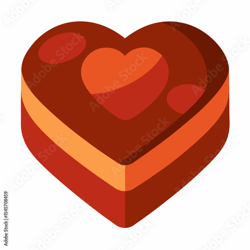 Valentine's Chocolate on white background