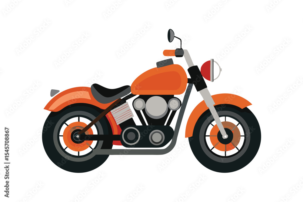 Obraz premium 3d red motorcycle isolated on white background