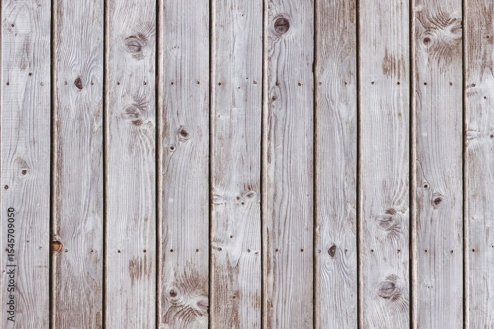 Naklejka premium Vertical weathered planks are forming full-frame flat design showing grain and nail holes