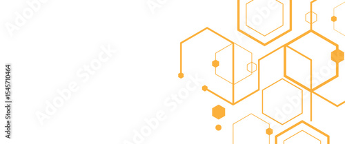 Vector creative idea technology or science hexagons pattern.