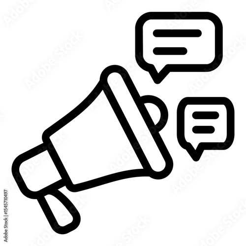 Megaphone Icon in Line Style