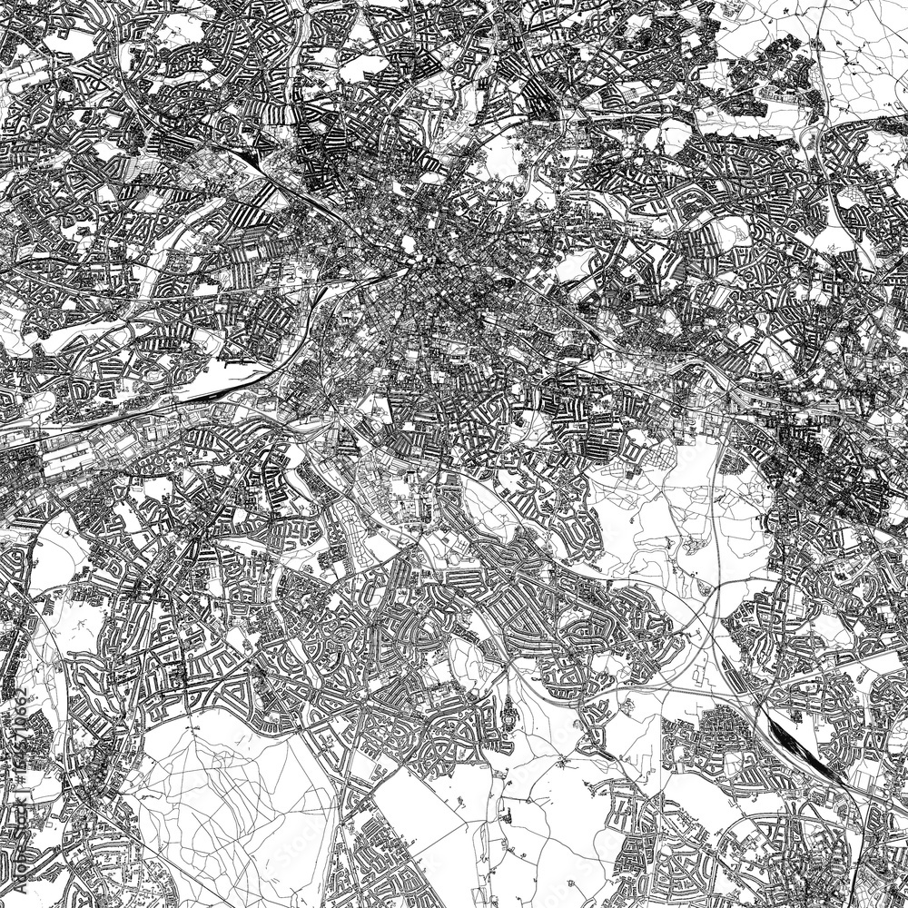 Naklejka premium 3D illustration of city and urban in Birmingham England