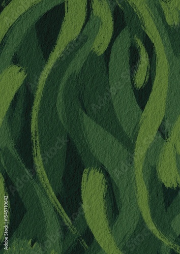 Green matcha line brush on paper background illustration for decoration on nature, organic and rural.