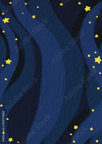 dark blue line brush with star on paper background illustration for decoration on event, galaxy and astronomy