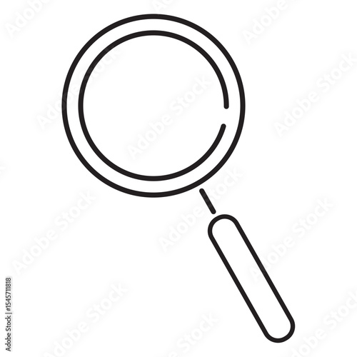 Minimalist Magnifying Glass outline Icon