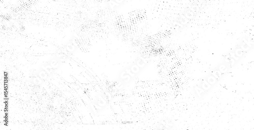  Grunge chaotic random pattern on transparent background. Monochrome abstract dusty worn scuffed background.
