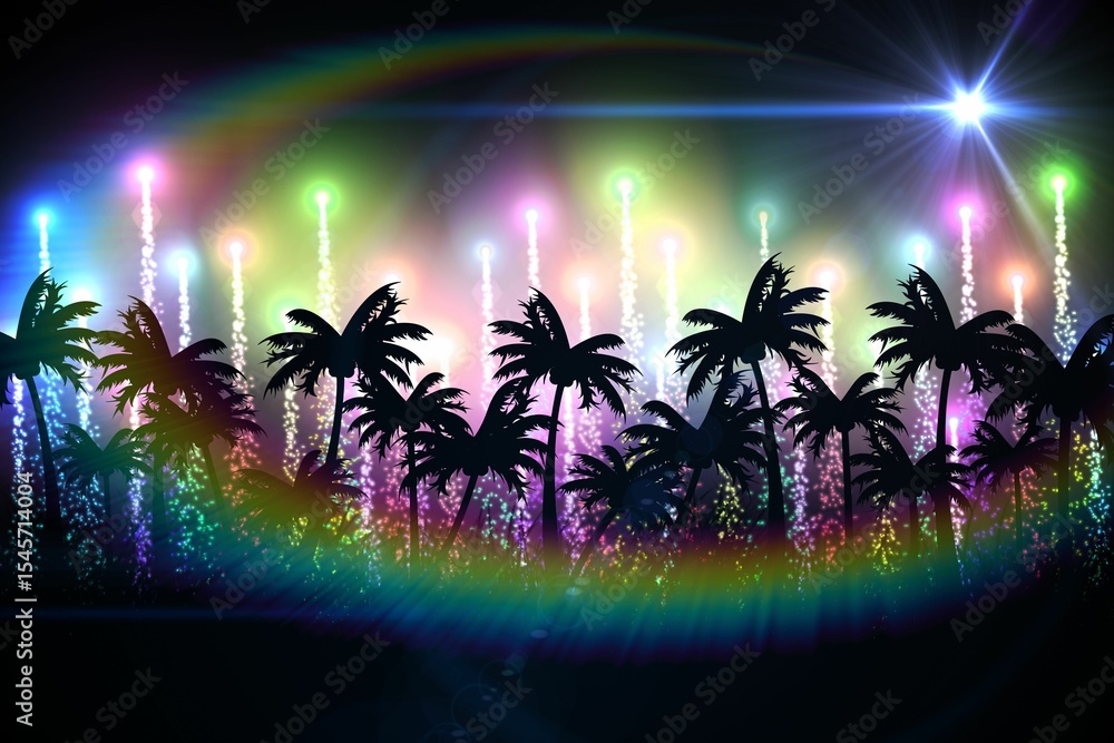 Obraz premium Digitally generated palm tree background