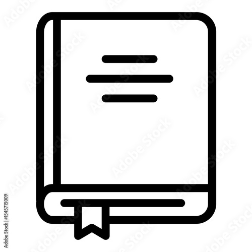 Textbook Icon in Line Style