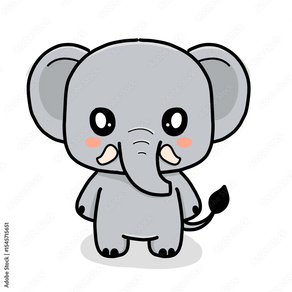 Fototapeta premium elephant animal cartoon cute charakter