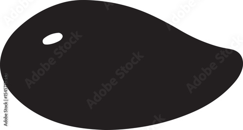 Another mango silhouette, versatile for tropical prints, juice ads, or fruity patterns with its distinct shape