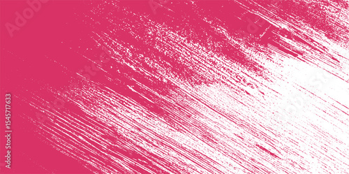 With pink paint splatters and scratched elements against a white background  abstract expressionism painting illustration