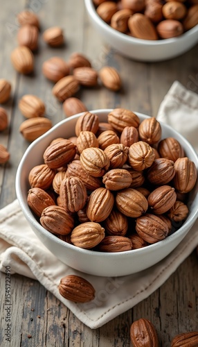 nuts in a white bowl