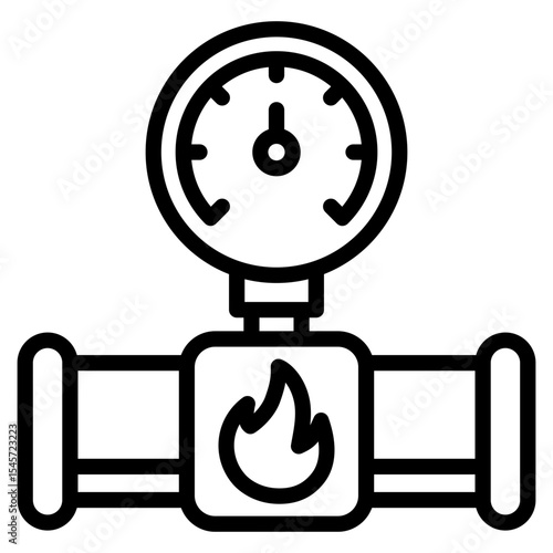 Gas Pipeline  Icon Element For Design
