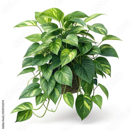 green plant isolated on white background