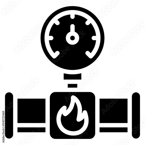 Gas Pipeline  Icon Element For Design