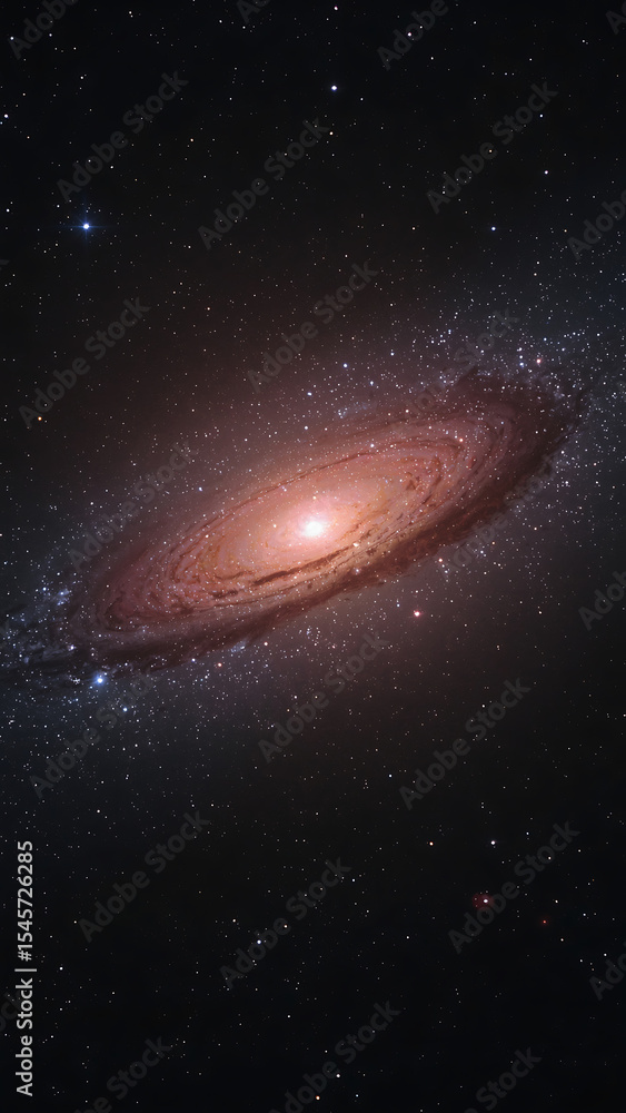 Naklejka premium Galaxy background vertical spiral galaxy NGC 4622 is suitable for cosmic-themed designs, space exploration content, science fiction projects, futuristic concepts.