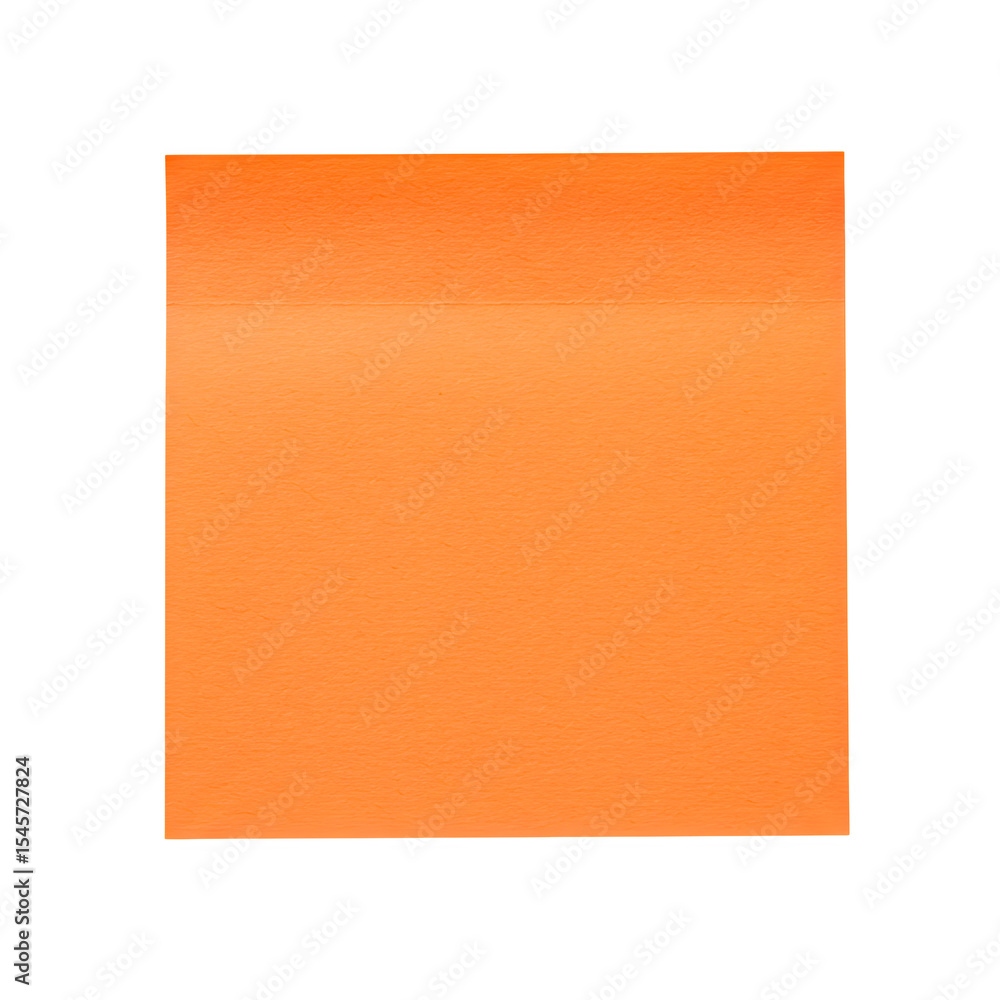 Fototapeta premium Single-Color Note Paper with Subtle Texture, Isolated on White or Transparent Background