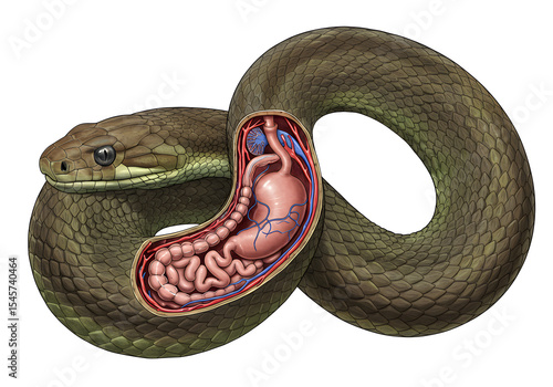 Snake anatomy illustration