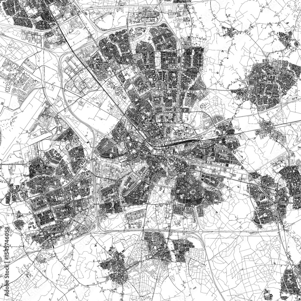 Naklejka premium 3D illustration of city and urban in Eindhoven Netherlands