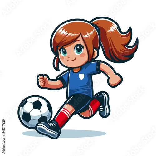 Soccer Football kids mascot cartoon logo icon design