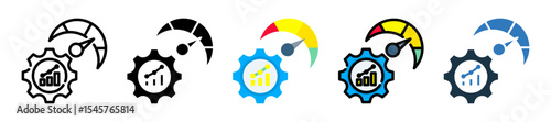 Performance Metrics icon multiple style 