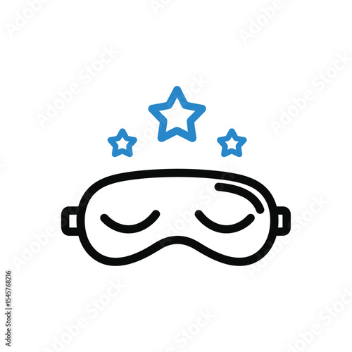 Blue Stars Sleep Mask Icon Peaceful Night Rest eye mask