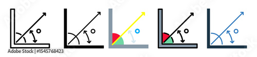 Angle icon multiple style 