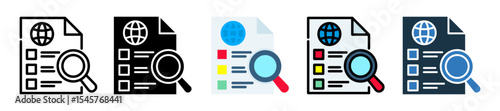 Vászonkép Survey icon multiple style