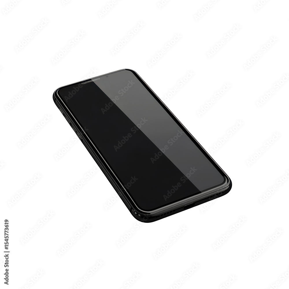 Sleek Black Smartphone on Black Background Modern Technology Minimalist Design, isolated on a transparent background Sleek Black Smartphone on Black Background Modern Technology Minimalist Design, isolated on a transparent background