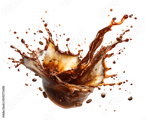 Rich Coffee Splash with Stylish Presentation