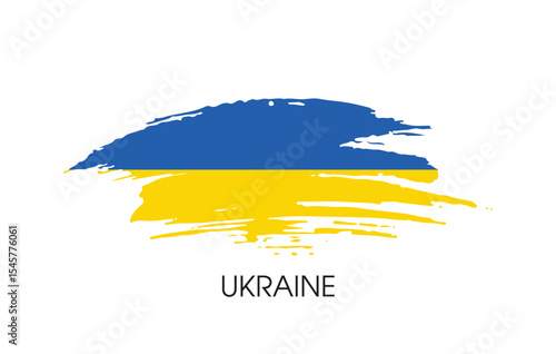 Ukraine Brush flag banner background Vector illustration design independence day Vector banner Posters illustration on white background