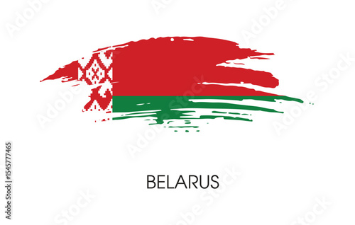 Belarus Brush flag banner background Vector illustration design independence day Vector banner Posters illustration on white background