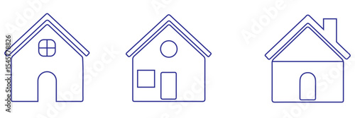 Home button icons set. Home page icon. 