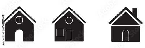 Home button icons set. Home page icon. 