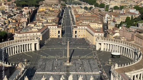 View of Vatican City and Rome from the dome of Saint Peter's Basilica