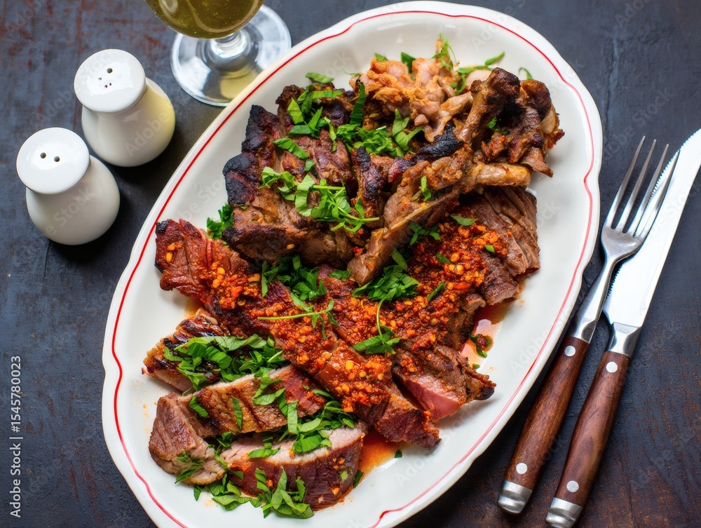 Savor the Flavor Succulent Grilled Pork Chops with Zesty Herb Garnish Savor the Flavor Succulent Grilled Pork Chops with Zesty Herb Garnish