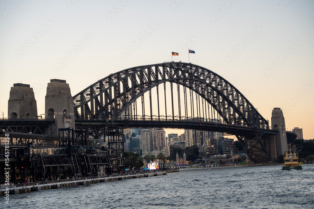 Naklejka premium Sydney Opera House, Sydney Harbour Bridge, Australia